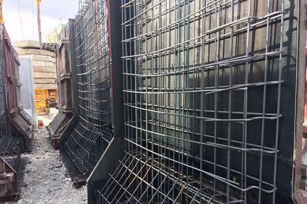 آرماتور داخلی دیوار خود ایستای مرزی بتنی