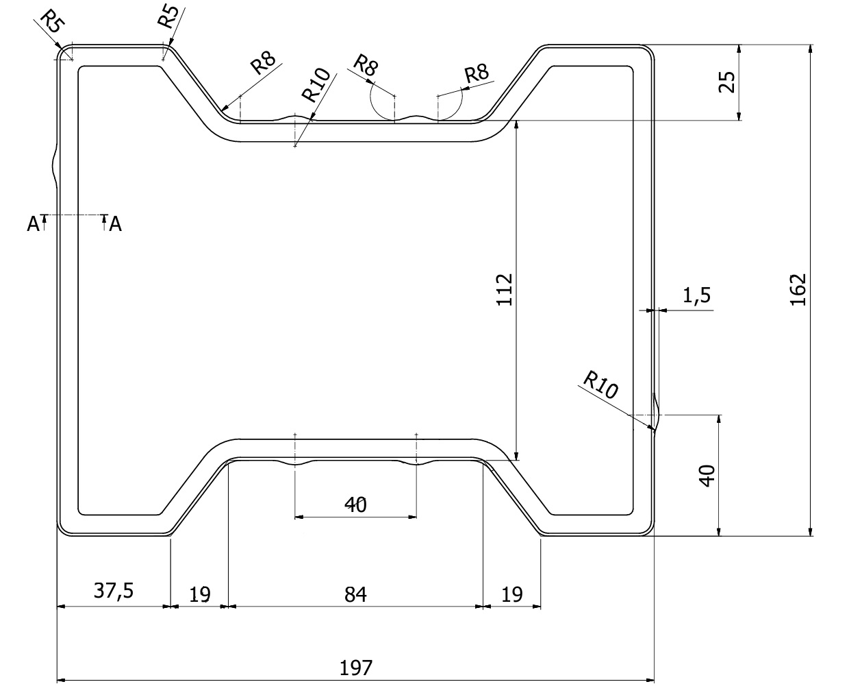 ابعاد و اندازه سنگفرش کفپوش بتنی دمبلی ابعاد و اندازه سنگفرش کفپوش بتنی دمبلی