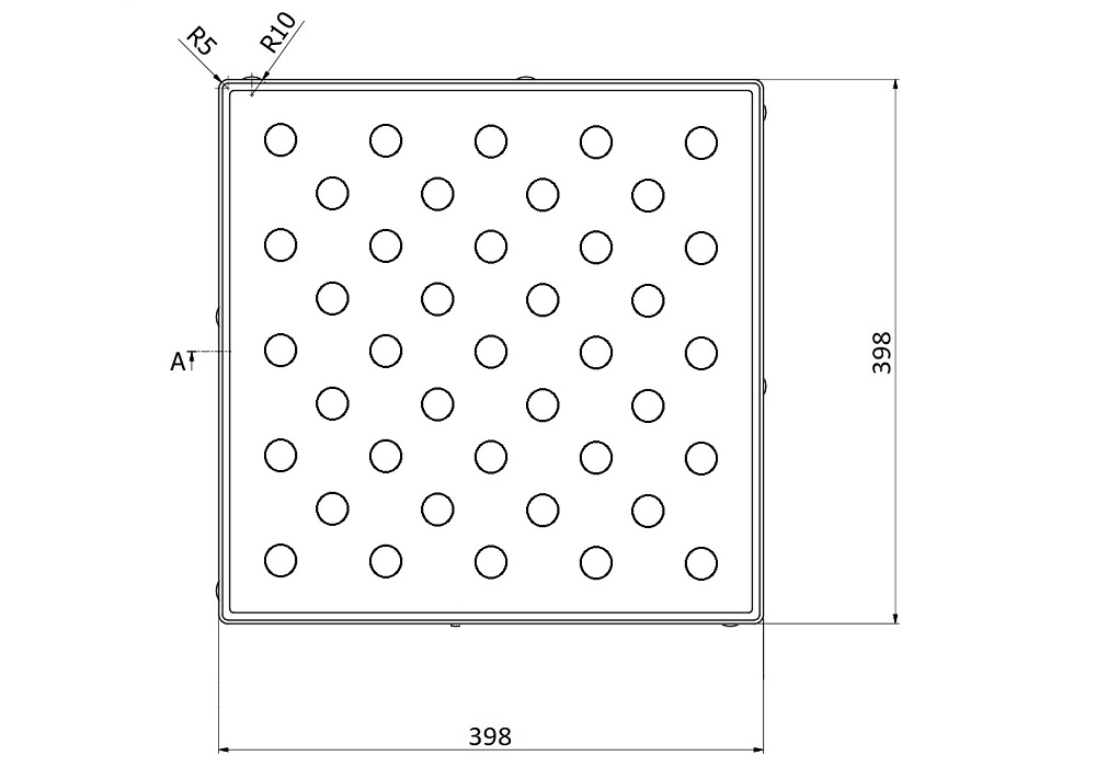 ابعاد و اندازه سنگفرش کفپوش بتنی سکه ای ویژه نابینایان