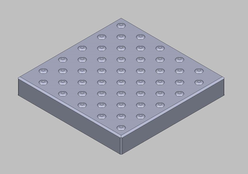 شماتیک سنگفرش کفپوش بتنی سکه ای ویژه نابینایان