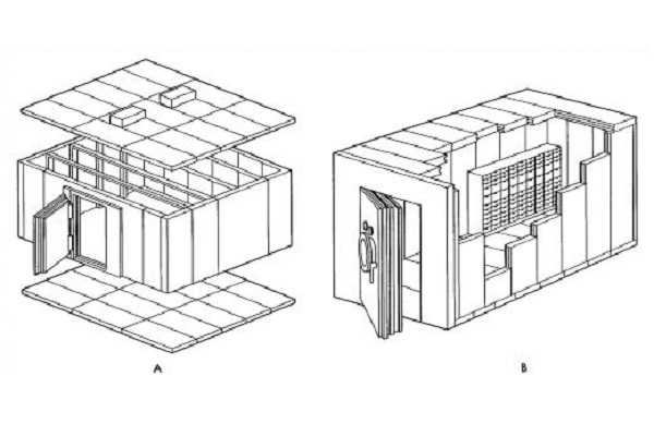 نقشه اتصال قطعات خزانه بتنی ماژولار