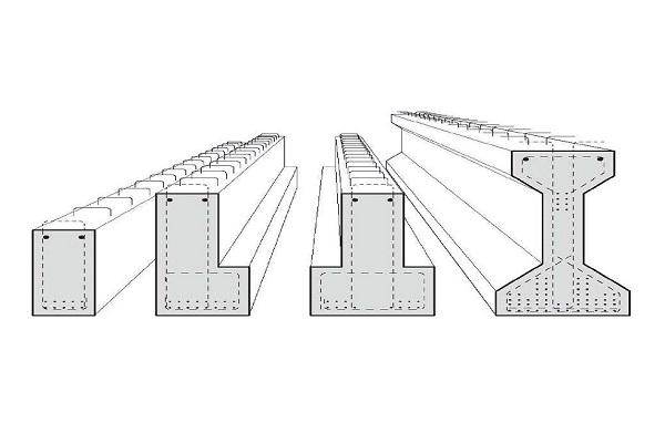 انواع تیر پیش ساخته بتنی