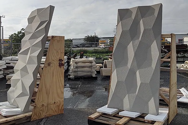 طرح برجسته بتن اکسپوز برای دیوار نما